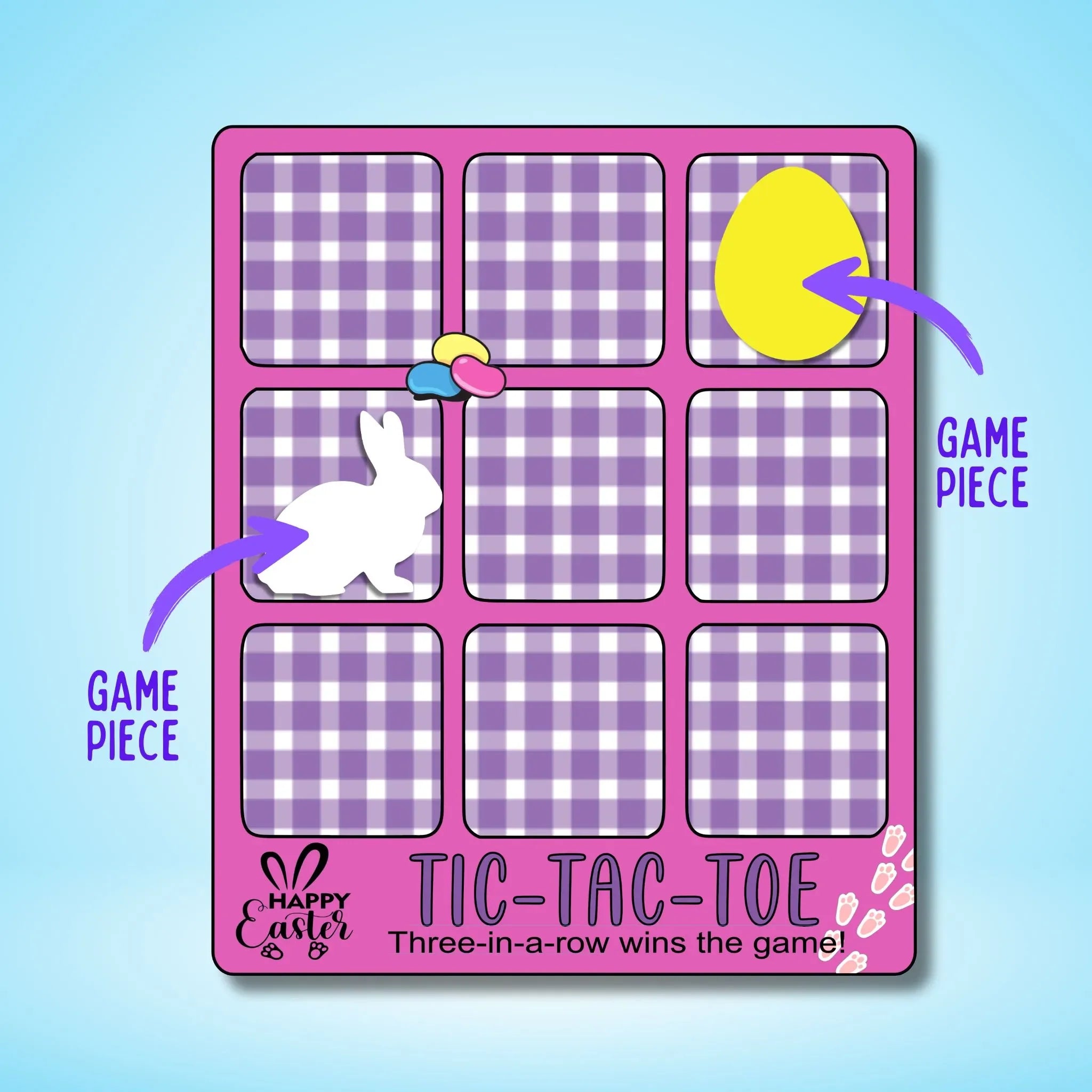 Easter Themed Tic Tac Toe Board Game
