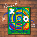 Acrylic Tic Tac Toe & Hangman Board Game - Double-sided