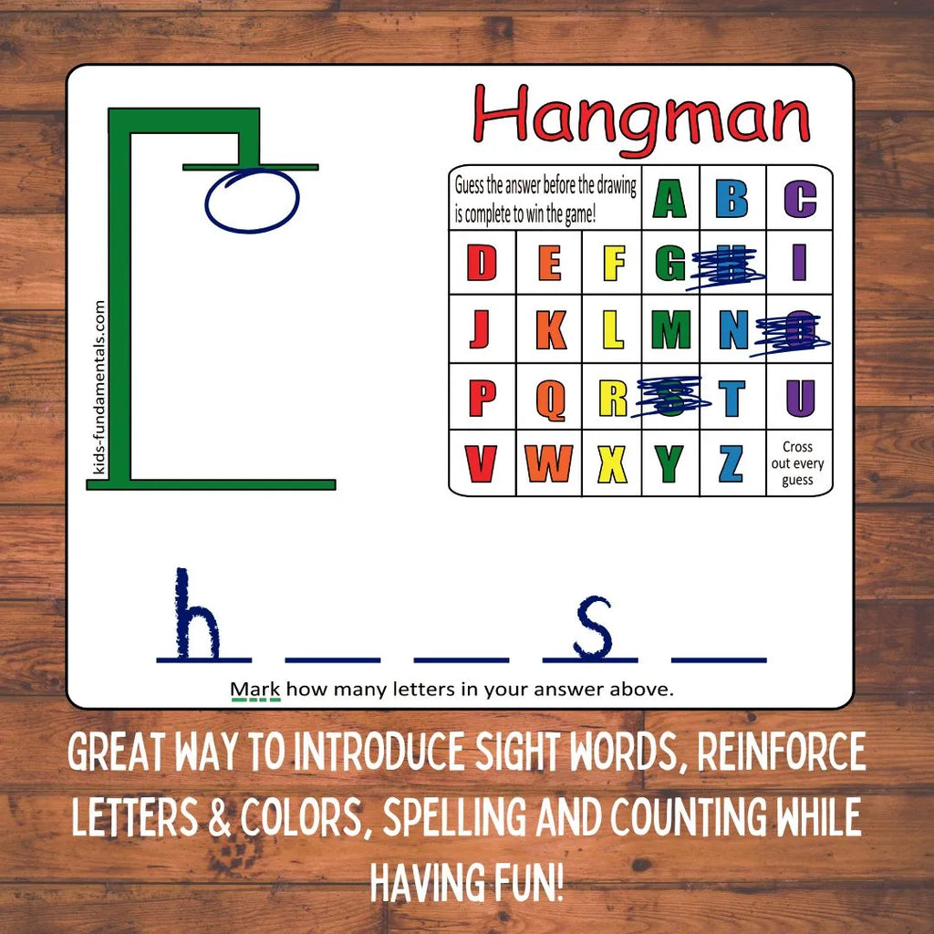 Acrylic Tic Tac Toe & Hangman Board Game - Double-sided